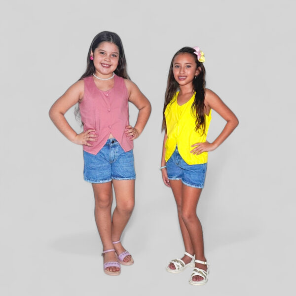 Set de chaleco y short para niña - frescura y estilo en un Solo Outfit - Imagen 2