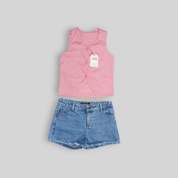 Set de chaleco y short para niña - frescura y estilo en un Solo Outfit - Imagen 5